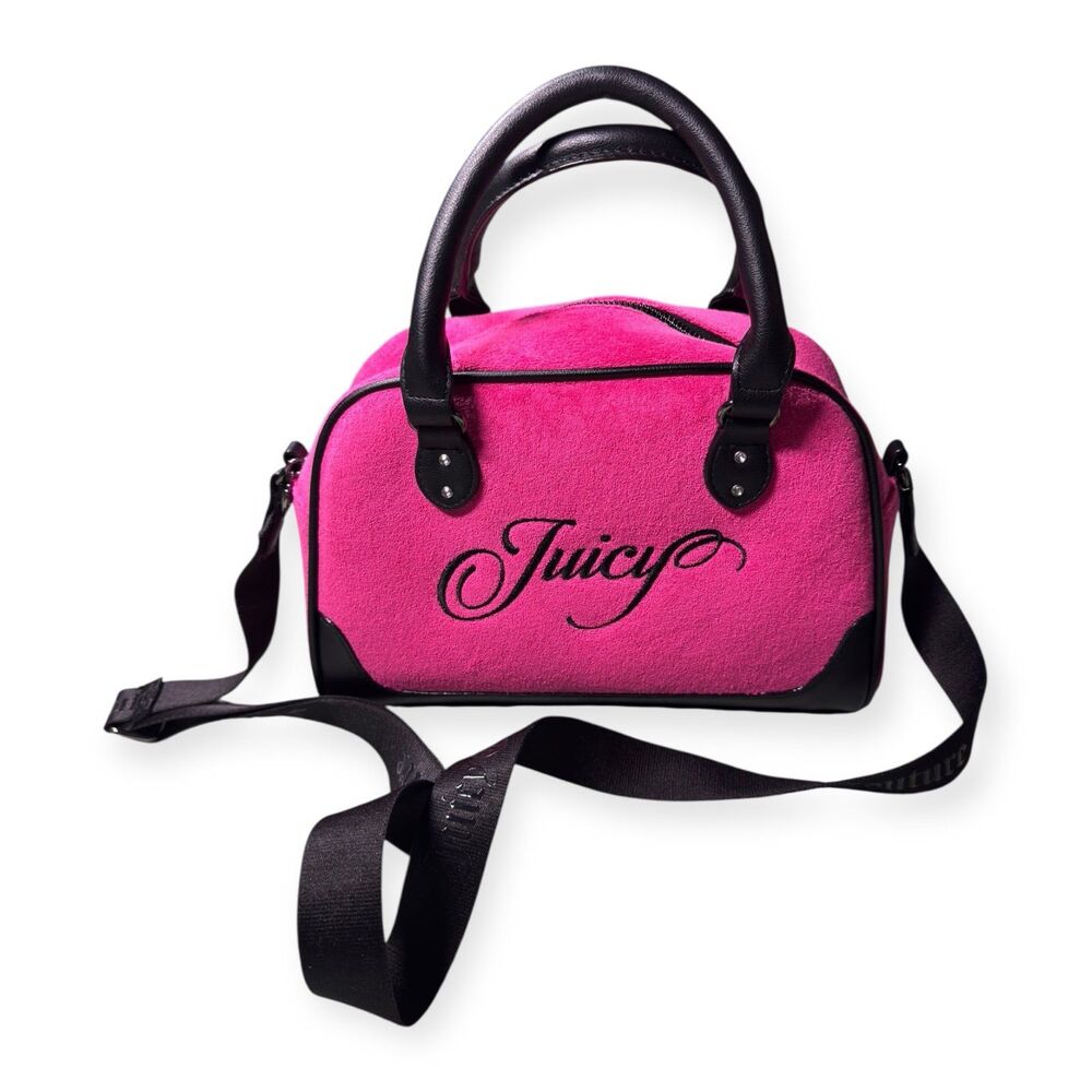 Juicy Couture Hot Pink Raising‎ Star Bowler Bag Crossbody Bag Y2K VTG